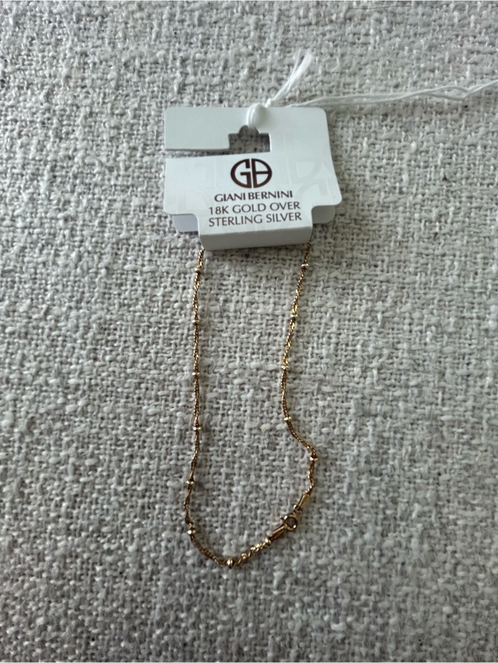 Giani Bernini 10” 18K Gold Over Sterling Silver Women's Ankle Bracelet
